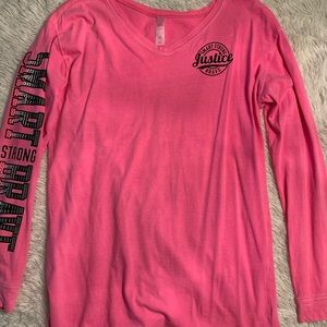 Justice Smart Strong Brave Long Sleeve Shirt/Top